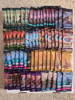 MTG Lot of 65 Magic Booster Packs Chaos Draft Horizons, Commander Legends Strix+ - Image 1
