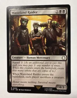 Wasteland Raider 0052 MTG PIP Fallout Rare - Image 1