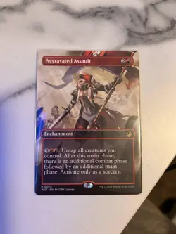 Aggravated Assault (Anime Borderless) (Wilds Of Eldraine) - Image 1