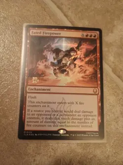 Prerelease FOIL FATED FIREPOWER mtg NM The Last Airbender Mythic - Image 1