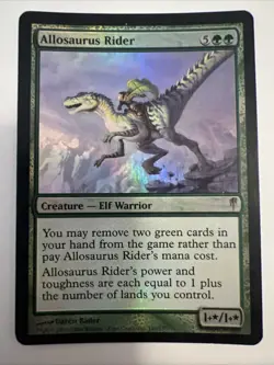 MTG Allosaurus Rider x1- -Coldsnap-Mod/Hvy Play FOIL - Image 1