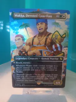 Wakka, Devoted Guardian Borderless Chocobo Track FOIL MTG Final Fantasy - Image 1