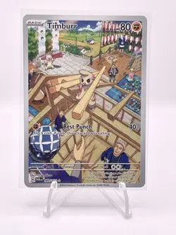 Pokemon TCG Timburr Illustration Rare SV06 Twilight Masquerade 183/167 NM - Image 1