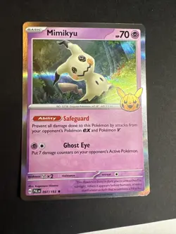 2023 Pokemon Mimikyu Trick or Trade Halloween Holographic Gray Border 97/193 - Image 1