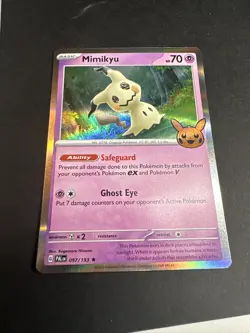 2023 Pokemon Mimikyu Trick or Trade Halloween Holographic Gray Border 97/193 - Image 3