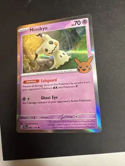 2023 Pokemon Mimikyu Trick or Trade Halloween Holographic Gray Border 97/193 - Image 4