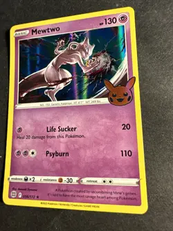 2022 Mewtwo Holographic Pokemon Sword Shield Trick or Trade Halloween 56/172 - Image 2
