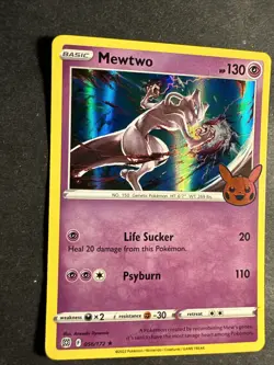 2022 Mewtwo Holographic Pokemon Sword Shield Trick or Trade Halloween 56/172 - Image 4