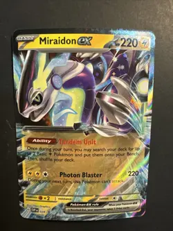 2023 Pokemon Miraidon ex SVP 28 Paldea Evolved Black Star Promo Holographic Holo - Image 5