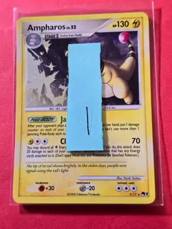 2008 Pokemon Organized Play Series 7 #1 Ampharos Holo, R, cd1 - Image 3