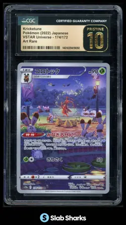 2022 POKEMON JAPANESE S12A VSTAR UNIVERSE #174/172 KRICKETUNE ART RARE CGC 10 - Image 1