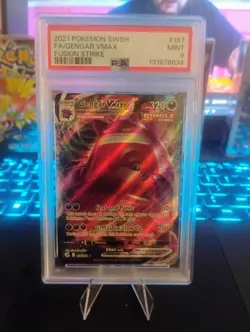 Pokemon TCG Gengar VMAX 157/264 Swsh08: Fusion Strike Holo PSA 9 - Image 1