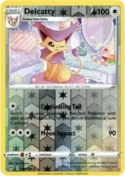 🔥Pokemon TCG - Delcatty - 142/189 - Reverse Holo - Darkness Ablaze - NM🔥 - Image 1