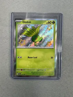 Pokemon Paldean Fates Oddish #092/091 MINT Baby Shiny Pokemon TCG RARE - Image 1