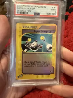 Pokemon TCG Expedition Super Scoop Up Reverse Holo #151 2002 PSA 9 Mint - Image 1
