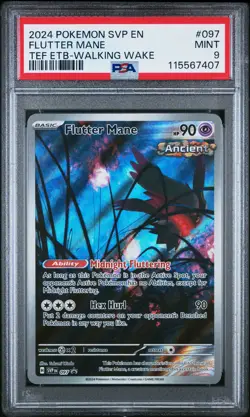 2024 Pokemon Black Star Promo #097 Flutter Mane PSA 9 - Image 1