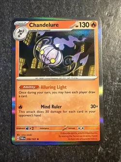 2024 Pokemon S&V Twilight Masquerade Hologrpahic Holo Foil Chandelure 38 /167 - Image 1
