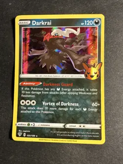 2022 Darkrai Holographic Pokemon Sword Shield Trick or Trade Halloween 105 /172 - Image 1