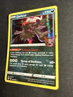 2022 Darkrai Holographic Pokemon Sword Shield Trick or Trade Halloween 105 /172 - Image 3