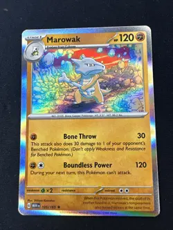 2023 Pokemon 151 Marowak 105 /165 English TCG Holographic Holo - Image 1