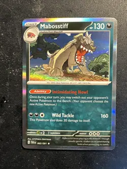 2024 Pokemon Scarlet Violet Paldean Fates Holo Holographic Mabosstiff 63 /91 - Image 1