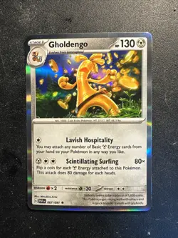 2024 Pokemon Scarlet Violet Paldean Fates Holo Holographic Gholdengo 67 /91 - Image 1