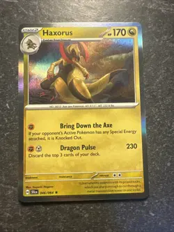 2024 Pokemon Scarlet Violet Shrouded Fable Haxorus 46 /64 Holographic Holo - Image 1