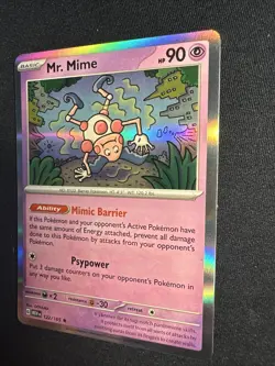 2023 Pokemon 151 Mr Mime 122 /165 English TCG Holographic Holo - Image 3