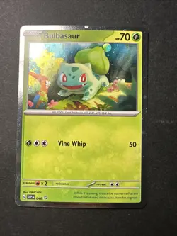 Bulbasaur 46 Pokemon Scarlet Violet Cosmic Holo Holographic Black Star Promo - Image 1