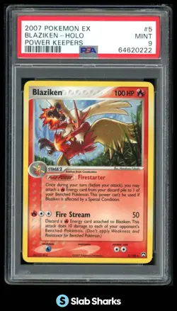 2007 POKEMON EX POWER KEEPERS #5/108 BLAZIKEN HOLO PSA 9 - Image 1
