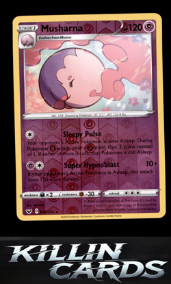 Reverse Holofoil Musharna 088/202 Pokemon Rare SWSH01: Sword & Shield Base Set C - Image 1