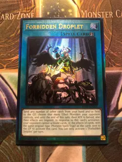 *** FORBIDDEN DROPLET *** PRISMATIC ULTIMATE RARE (PUR) RA01-EN064 YUGIOH! - Image 1