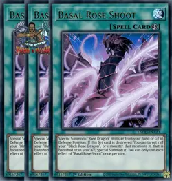 Yugioh! 3x Basal Rose Shoot L5DD-ENA23 Ultra Rare 1st Ed NM - Image 1