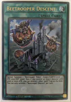 YuGiOh Beetrooper Descent Ultra Rare 1st Edition BODE-EN087 NM - Image 1