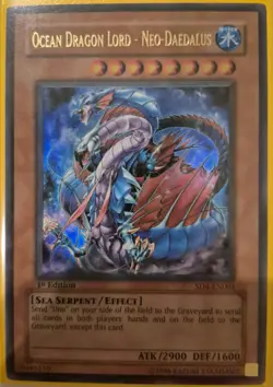 YuGiOh Ocean Dragon Lord - Neo-Daedalus Ultra Rare 1st Edition SD4-EN001 - Image 1
