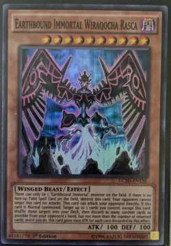 YuGiOh Earthbound Immortal Wiraqocha Rasca Super Rare 1st Ed LC5D-EN150 - Image 1