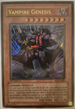 YuGiOh Vampire Genesis Ultra Rare 1st Edition SD2-EN001 - Image 1