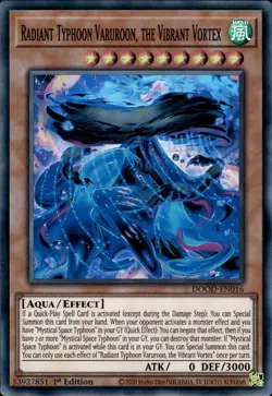 Radiant Typhoon Varuroon, The Vibrant Vortex - Super Rare DOOD-EN016 NM YuGiOh - Image 1