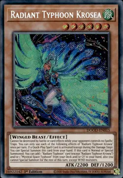 Radiant Typhoon Krosea - Secret Rare 1st Edition DOOD-EN015 - NM - YuGiOh - Image 1