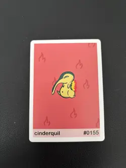 Pookiemoot Gen 2 cinderquil #0155 Cyndaquil Parody Card Fan Art Derpy Pokemon - Image 1