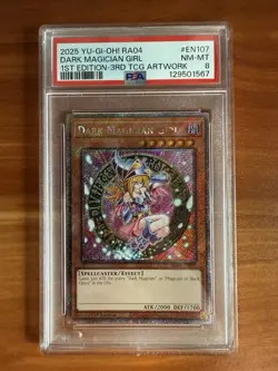 Dark Magician Girl RA04-EN107 Platinum Secret Rare Card PSA 8 NM Mint Yu-Gi-Oh - Image 1