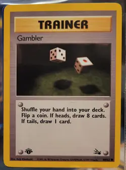 Pokemon Card Gambler 1st EDITION Fossil 60/62 - LP Condition - Image 1