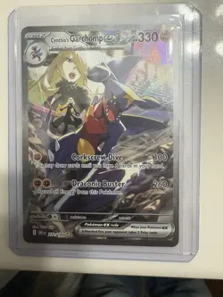 Pokemon TCG Cynthia's Garchomp EX Holo Card 232/182 Sv10: Destined Rivals NM - Image 1