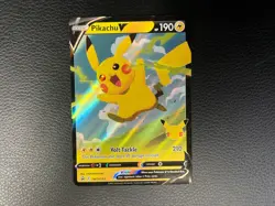 Pikachu V Celebrations Black Star SWSH143 Promo Pokemon Card NM - Image 1