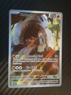 Torkoal 172/167 Twilight Masquerade Pokemon Card Illustration Rare NM Condition - Image 1