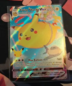 Pokemon TCG Flying Pikachu VMAX Holo Ultra Rare Card 007/025 Mint Condition - Image 1