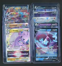 Lot of (10) Assorted Pokemon Cards Flygon Hatterene Koraidon Pecharunt Goodra + - Image 1