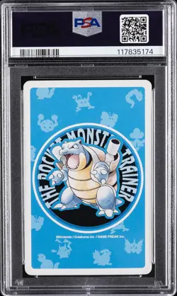 1998 POKEMON BLUE VERSION PLAYING CARDS 4 OF SPADES #143 SNORLAX PSA 8 - Image 2