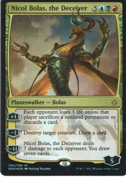 MTG: Hour of Devastation: Foil Nicol Bolas, the Deciever: LP Condition - Image 1