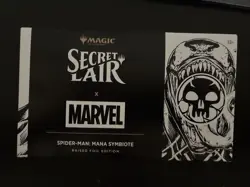 MTG Secret Lair x Marvel Spider-Man Mana Symbiote Raised Foil Sealed In Hand - Image 1
